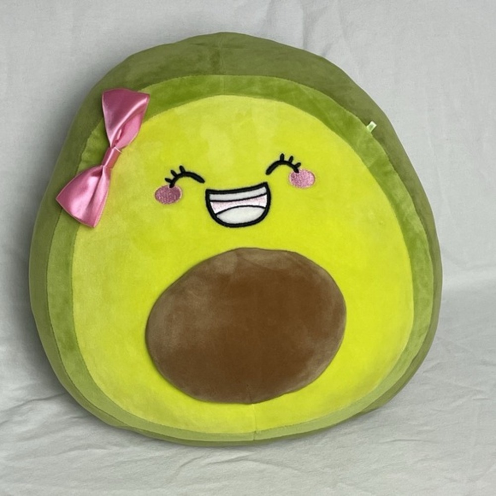 Claires Exclusive Aubrey The‎ Avocado 12" Squishmallow Pink Bow Plush